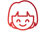 illustration of a smiling child's face