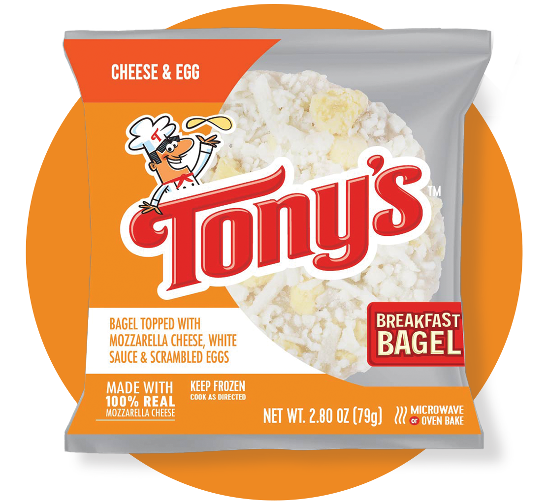 TONY'S® CHEESE & EGG BREAKFAST BAGEL #67626